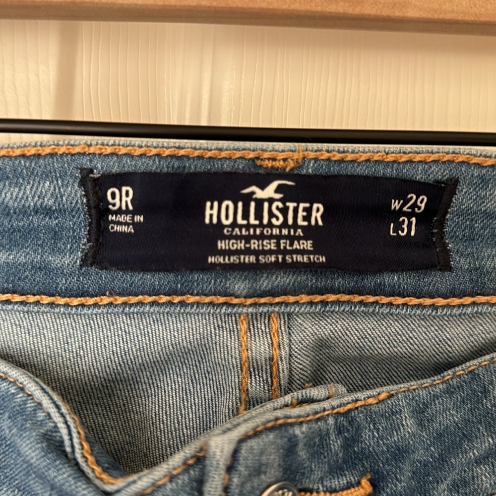 NWOT Hollister Women’s Jeans California High Rise Flare Soft Stretch size 9 - Picture 6 of 11